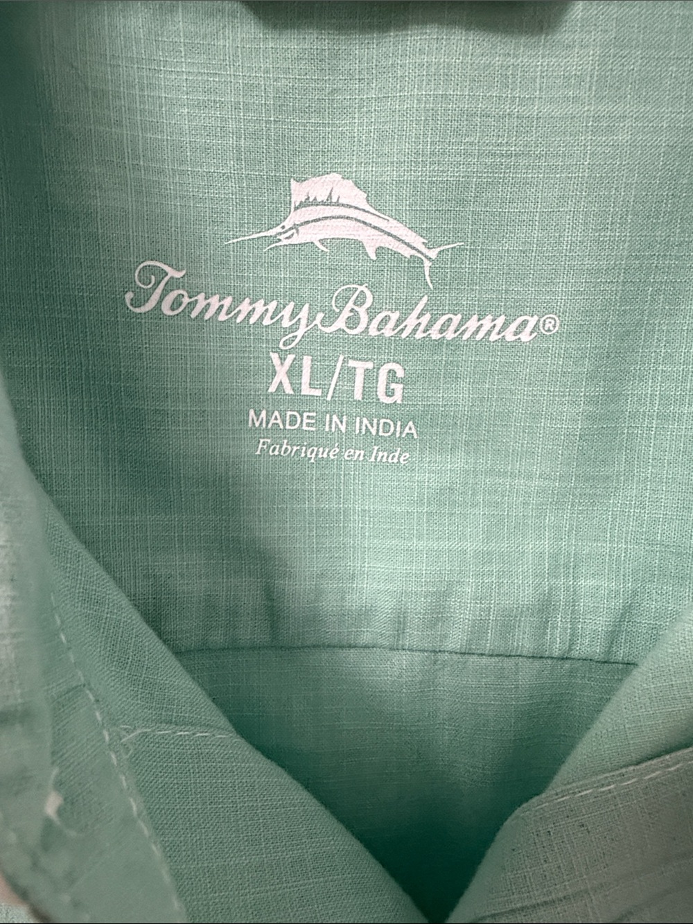 Tommy Bahama Aqua/Green Short-Sleeve Button-Down Shirt 100% Cotton - size XL - Picture 2 of 12